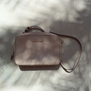 Michael Kors Cream Crossbody Bag with Timeless Design